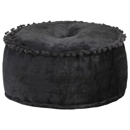 Puf redondo de terciopelo gris antracita 40x20 cm by , Ottomans - Ref: Foro24-287565, Price: 41,39 €, Discount: %