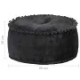 Puf redondo de terciopelo gris antracita 40x20 cm by , Ottomans - Ref: Foro24-287565, Price: 41,39 €, Discount: %