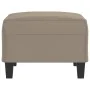 Reposapiés tela de microfibra gris taupé 70x55x41 cm by , Ottomans - Ref: Foro24-349361, Price: 60,48 €, Discount: %