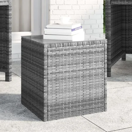Mesa auxiliar ratán sintético gris 40x37x40,5 cm by , Side tables - Ref: Foro24-319389, Price: 62,46 €, Discount: %