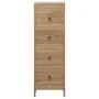 Cómoda de madera maciza de teca 30x30x90 cm de , Cajoneras - Ref: Foro24-340741, Precio: 167,48 €, Descuento: %
