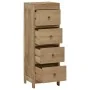 Cómoda de madera maciza de teca 30x30x90 cm de , Cajoneras - Ref: Foro24-340741, Precio: 167,48 €, Descuento: %