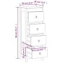 Cómoda de madera maciza de teca 30x30x90 cm de , Cajoneras - Ref: Foro24-340741, Precio: 167,48 €, Descuento: %