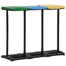 Soportes para bolsas de basura con tapa PP multicolor 240-330 L de , Soportes para contenedores de residuos - Ref: Foro24-340...