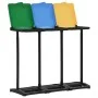 Soportes para bolsas de basura con tapa PP multicolor 240-330 L de , Soportes para contenedores de residuos - Ref: Foro24-340...
