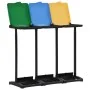 Soportes para bolsas de basura con tapa PP multicolor 240-330 L de , Soportes para contenedores de residuos - Ref: Foro24-340...