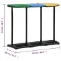 Soportes para bolsas de basura con tapa PP multicolor 240-330 L de , Soportes para contenedores de residuos - Ref: Foro24-340...