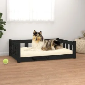 Cama para perros madera maciza de pino negro 95,5x65,5x28 cm by , Beds for dogs - Ref: Foro24-820201, Price: 67,31 €, Discoun...