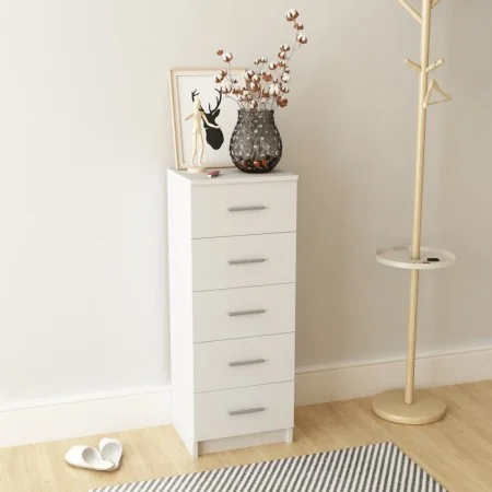 Sinfonier de madera contrachapada 41x35x106 cm blanco de , Taquillas y armarios de almacenamiento - Ref: Foro24-244890, Preci...