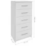 Sinfonier de madera contrachapada 41x35x106 cm blanco de , Taquillas y armarios de almacenamiento - Ref: Foro24-244890, Preci...