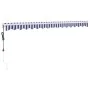 Toldo retráctil automático azul y blanco 4x3 m de , Toldos - Ref: Foro24-3154473, Precio: 338,86 €, Descuento: %