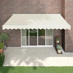 Toldo retráctil automático color crema 4x3 m by , Awnings - Ref: Foro24-3154478, Price: 338,90 €, Discount: %