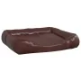 Cama para perros de cuero sintético marrón 105x80x25 cm de , Camas para perros - Ref: Foro24-171245, Precio: 63,84 €, Descuen...