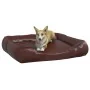 Cama para perros de cuero sintético marrón 105x80x25 cm de , Camas para perros - Ref: Foro24-171245, Precio: 63,84 €, Descuen...