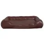 Cama para perros de cuero sintético marrón 105x80x25 cm de , Camas para perros - Ref: Foro24-171245, Precio: 63,84 €, Descuen...