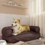 Cama para perros de espuma cuero sintético marrón 88x65 cm de , Camas para perros - Ref: Foro24-171321, Precio: 87,81 €, Desc...