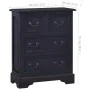 Cajonera de madera maciza de caoba negro claro café by , Drawers - Ref: Foro24-288835, Price: 190,19 €, Discount: %
