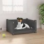 Cama para perros madera maciza de pino gris 55,5x45,5x28 cm de , Camas para perros - Ref: Foro24-821444, Precio: 53,25 €, Des...