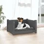 Cama para perros madera maciza de pino gris 55,5x45,5x28 cm de , Camas para perros - Ref: Foro24-821444, Precio: 53,25 €, Des...