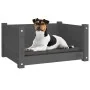 Cama para perros madera maciza de pino gris 55,5x45,5x28 cm de , Camas para perros - Ref: Foro24-821444, Precio: 53,25 €, Des...