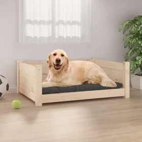 Cama para perros madera maciza de pino 75,5x55,5x28 cm de , Camas para perros - Ref: Foro24-821452, Precio: 61,63 €, Descuent...