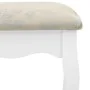 Juego de tocador y taburete madera paulownia blanco 75x69x140cm de , Tocadores para dormitorios - Ref: Foro24-289314, Precio:...