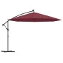 Sombrilla de jardín voladiza con luces LED rojo burdeos 350 cm de , Sombrillas - Ref: Foro24-313782, Precio: 135,88 €, Descue...