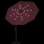 Sombrilla de jardín voladiza con luces LED rojo burdeos 350 cm de , Sombrillas - Ref: Foro24-313782, Precio: 135,88 €, Descue...