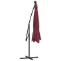 Sombrilla de jardín voladiza con luces LED rojo burdeos 350 cm de , Sombrillas - Ref: Foro24-313782, Precio: 135,88 €, Descue...