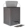 Compostador de jardín 2 uds plástico ratán 60x60x83 cm 600 L de , Compostadores - Ref: Foro24-278917, Precio: 183,29 €, Descu...