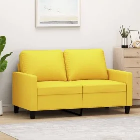 Sofá de 2 plazas de tela amarillo claro 120 cm de , Sofás - Ref: Foro24-359160, Precio: 193,88 €, Descuento: %