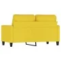 Sofá de 2 plazas de tela amarillo claro 120 cm de , Sofás - Ref: Foro24-359160, Precio: 193,88 €, Descuento: %