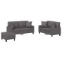 Juego de sofás con cojines 3 piezas cuero sintético gris de , Sofás - Ref: Foro24-3201375, Precio: 454,25 €, Descuento: %