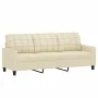 Juego de sofás con cojines 4 piezas cuero sintético color crema by , Sofas - Ref: Foro24-3201354, Price: 642,06 €, Discount: %