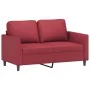 Juego de sofás con cojines 3 piezas cuero sintético rojo tinto de , Sofás - Ref: Foro24-3201768, Precio: 483,79 €, Descuento: %