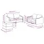 Juego de sofás con cojines 3 piezas tela gris oscuro by , Sofas - Ref: Foro24-3201827, Price: 484,71 €, Discount: %