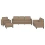 Juego de sofás con cojines 4 piezas cuero sintético capuchino by , Sofas - Ref: Foro24-3201749, Price: 618,00 €, Discount: %