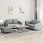 Juego de sofás con cojines 3 piezas tela gris claro by , Sofas - Ref: Foro24-3201810, Price: 461,84 €, Discount: %