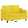 Juego de sofás con cojines 3 piezas tela amarillo claro de , Sofás - Ref: Foro24-3201831, Precio: 490,03 €, Descuento: %