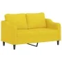 Juego de sofás con cojines 3 piezas tela amarillo claro de , Sofás - Ref: Foro24-3201831, Precio: 490,03 €, Descuento: %