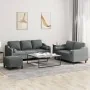 Juego de sofás con cojines 3 piezas tela gris oscuro by , Sofas - Ref: Foro24-3201859, Price: 547,61 €, Discount: %