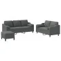 Juego de sofás con cojines 3 piezas tela gris oscuro by , Sofas - Ref: Foro24-3201859, Price: 547,61 €, Discount: %