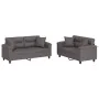 Juego de sofás con cojines 2 piezas cuero sintético gris de , Sofás - Ref: Foro24-3202374, Precio: 487,88 €, Descuento: %