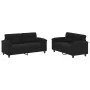 Juego de sofás con cojines 2 piezas tela microfibra negro de , Sofás - Ref: Foro24-3202317, Precio: 539,20 €, Descuento: %
