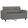 Juego de sofás con cojines 3 piezas tela microfibra gris oscuro de , Sofás - Ref: Foro24-3202322, Precio: 522,28 €, Descuento: %