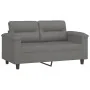 Sofá de 2 plazas de tela de microfibra gris oscuro 120 cm de , Sofás - Ref: Foro24-359557, Precio: 242,53 €, Descuento: %