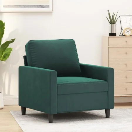 Sillón de terciopelo verde oscuro 60 cm de , Sofás - Ref: Foro24-359181, Precio: 165,53 €, Descuento: %