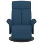 Sillón reclinable con reposapiés tela azul de , Sillones - Ref: Foro24-356528, Precio: 240,37 €, Descuento: %