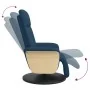 Sillón reclinable con reposapiés tela azul de , Sillones - Ref: Foro24-356528, Precio: 240,37 €, Descuento: %