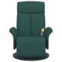 Sillón reclinable de masaje con reposapiés tela verde oscuro de , Sillones - Ref: Foro24-356537, Precio: 259,81 €, Descuento: %